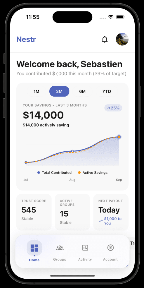 Nestr App Interface